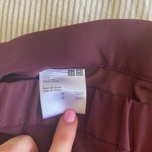 Uniqlo Dress Pants, Maroon, Size L